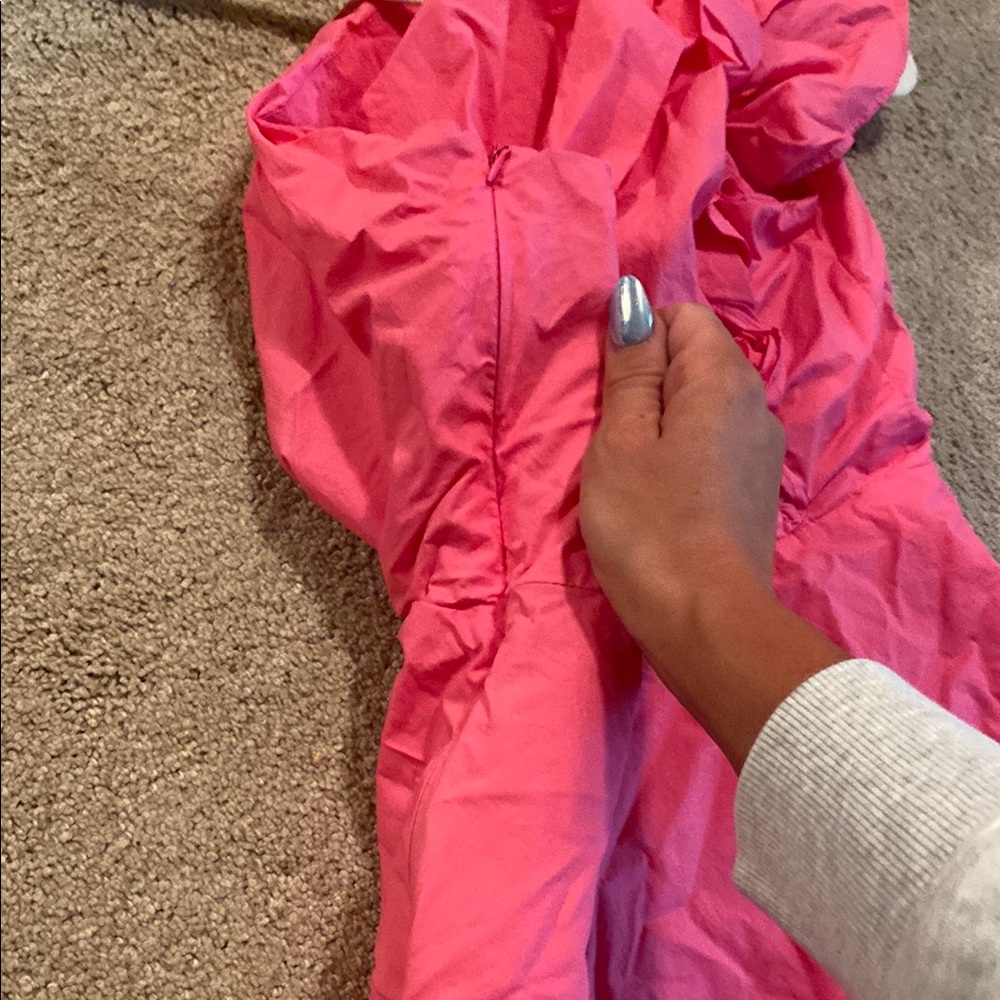 Pink One-Shoulder Dress - Picture 3 of 4
